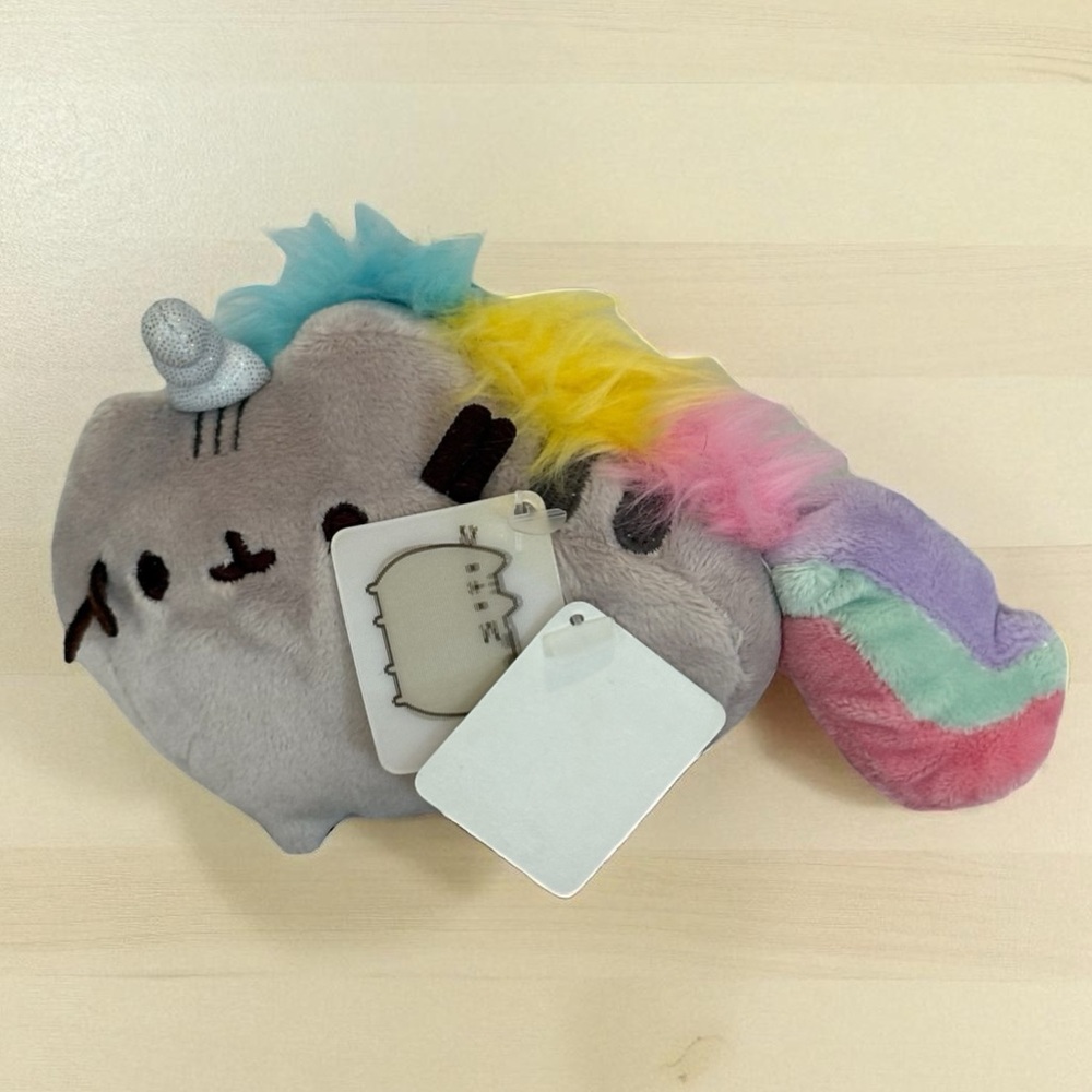 Pusheen Rainbow Unicorn Pusheenicorn Mini Stuffed Plush Keychain Clip 5” W/ Tag